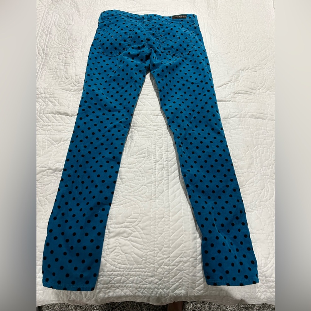AG Brand Stevie Ankle slim/straight leg polka dot cords 26R. - Picture 2 of 5